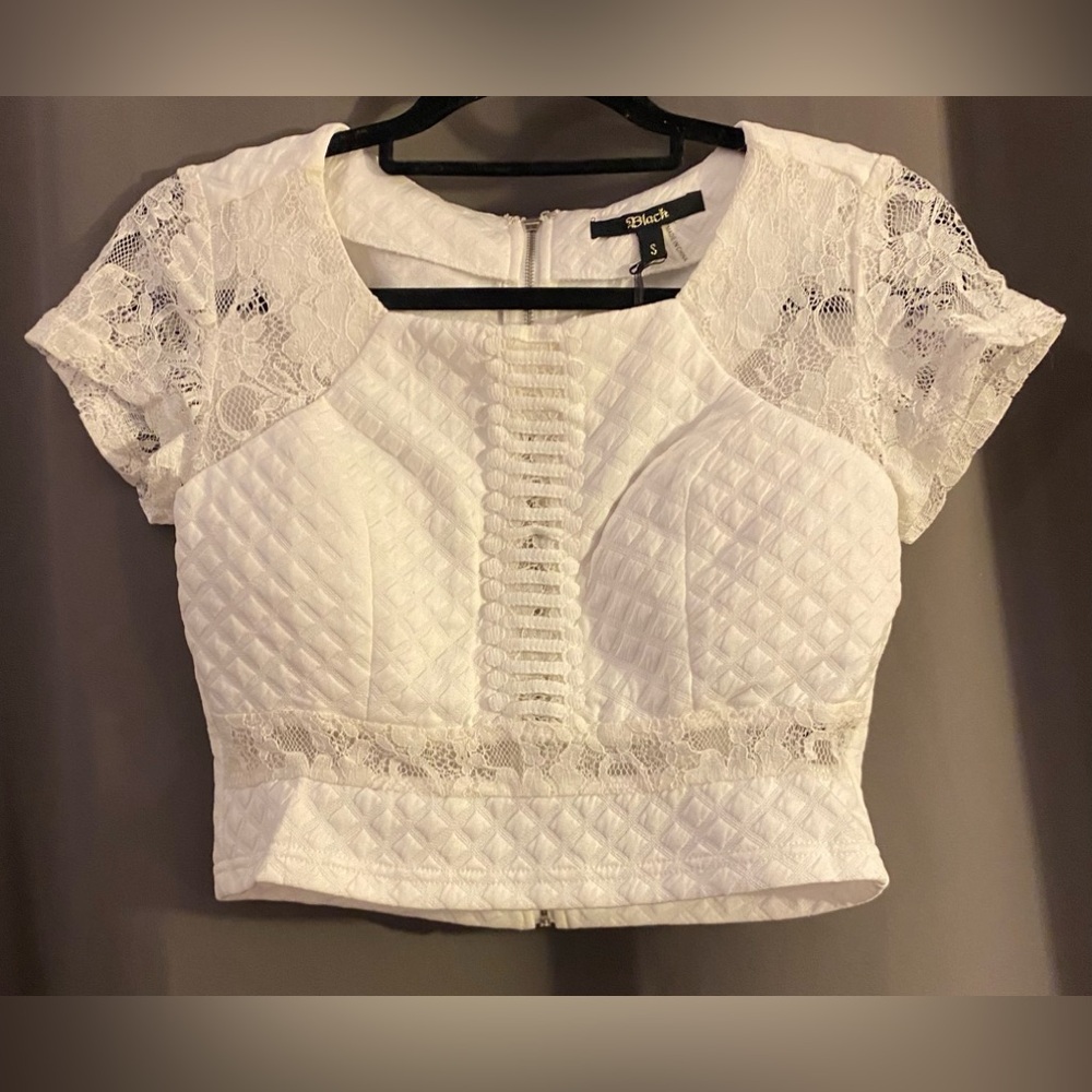 White crop top